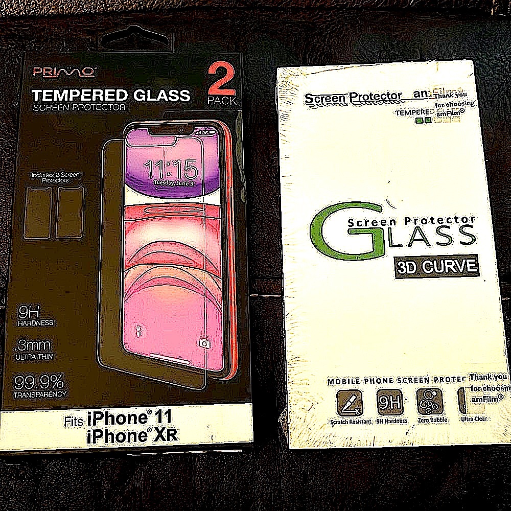 Tempered screen protector Glass & 3D curve for iPhones & other smartphones NIB